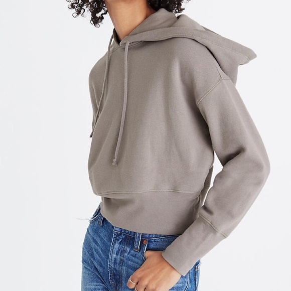 rivet and thread crop sweatshirt